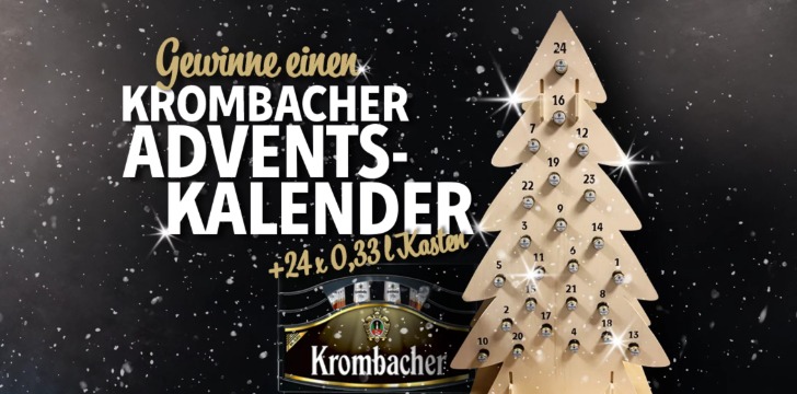 Krombacher Adventskalender gratis Gewinnspiel