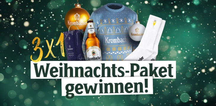 Krombacher Weihnachtspaket Gewinnspiel 2024