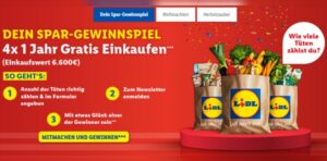 Lidl Spar Gewinnspiel