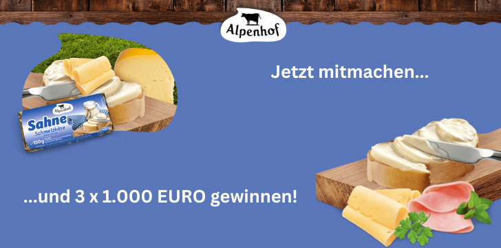 Alpenhof Bargeld Gewinnspiel