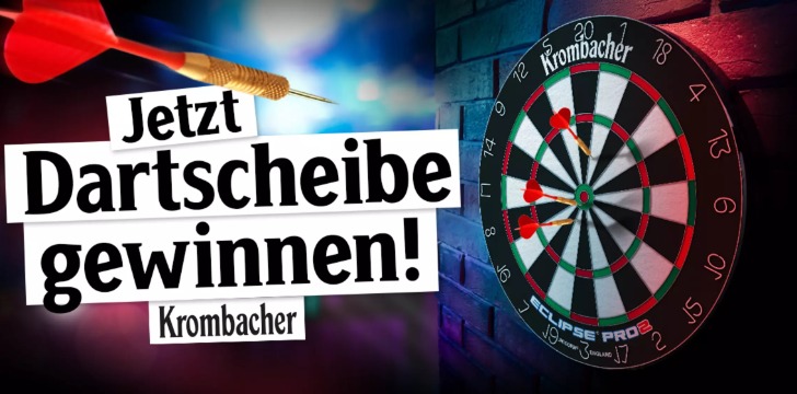 Krombacher Dartscheibe Gewinnspiel