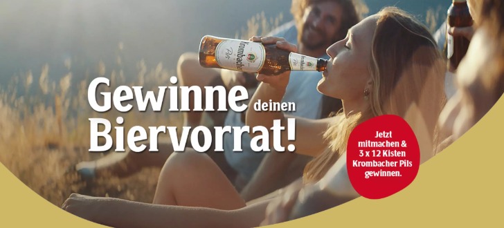 Krombacher Biervorrat Gewinnspiel